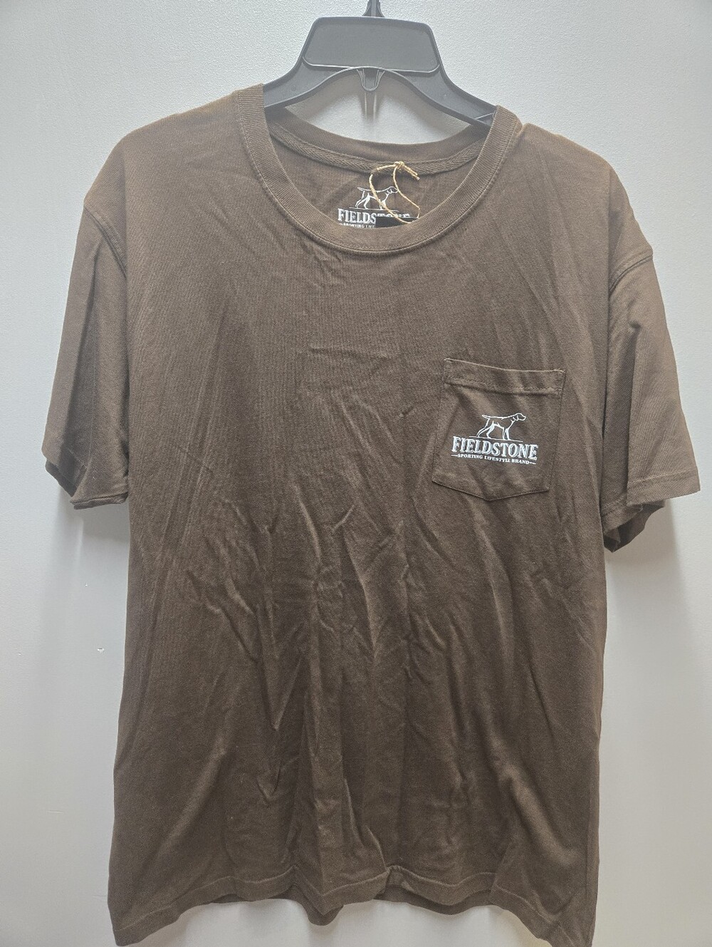 Fieldstone Boykin Flush Pocket T-Shirt Mens Large Chocolate Dog Hunting NWT